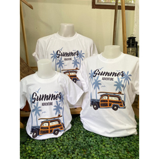 เสื้อยืด ลายSummer (ราคาต่อตัว) ใส่เที่ยว ใส่คู่สวยๆ ใส่เป็นทีมเท่ๆ ผ้าcotton100%