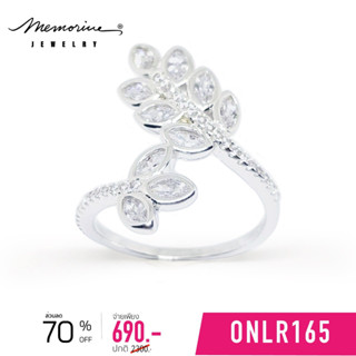 Memorine Jewelry แหวนเงินแท้ 925 ฝังเพชรสวิส (CZ) : ONLR165