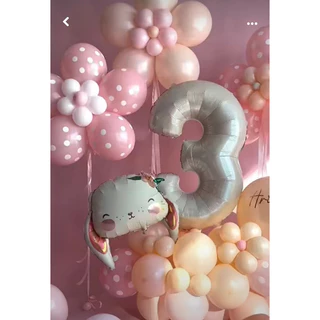 ร้านไทย พร้อมส่ง มาใหม่2024ลูกโป่งตัวเลขสีครีม สีคาราเมล 32”และ 40”