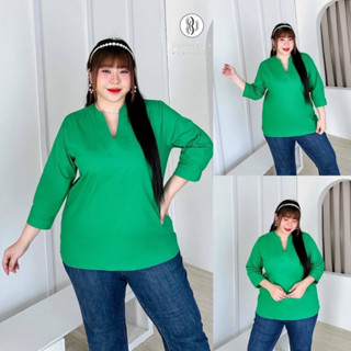 🔥Plussize🔥เสื้อคนอ้วน🔥 S รอบอก(bust) 48”สะโพก(hip) 52”     M รอบอก(bust) 54”สะโพก(hip) 56”