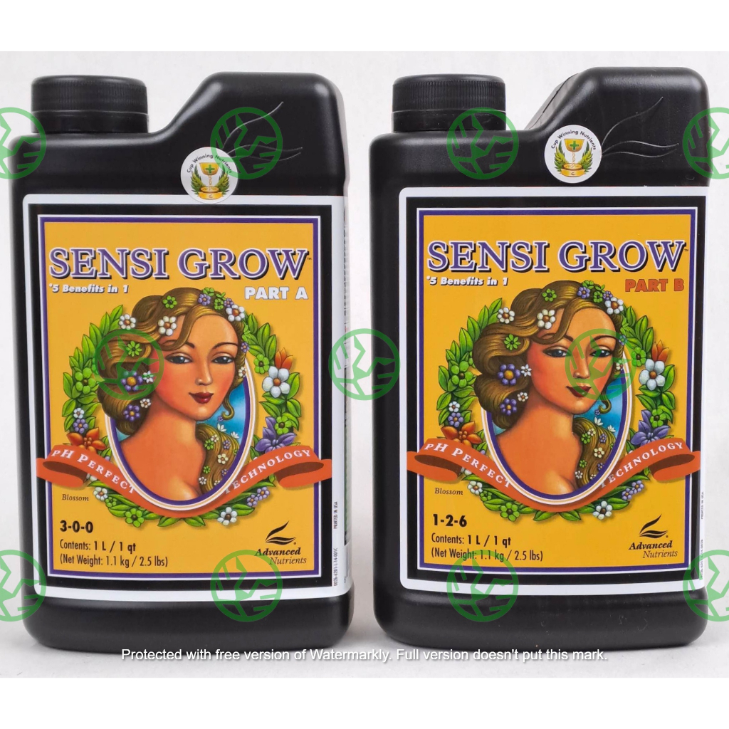 ขวดแท้ pH Perfect Sensi GROW PART A B 1L Advanced Nutrients ขวดปิดผนึกโดยผู้ผลิต Coco Safe