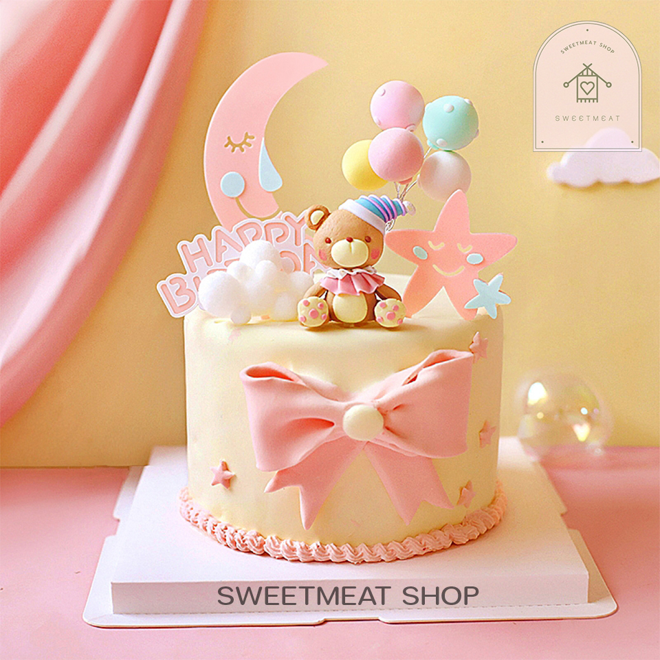 ตุ๊กตาหมีแต่งเค้ก อุปกรณ์แต่งเค้ก ป้ายHBD ตกแต่งเค้ก293 310 238 237 883 031 030 745 1244 1243 1242 239