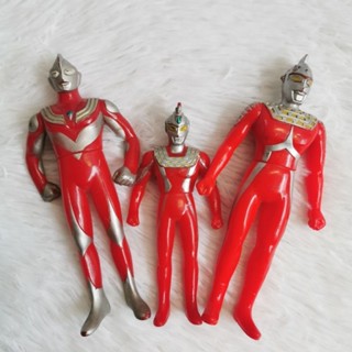 ฟิกเกอร์ โมเดล อุลตร้าแมน  set 3 ตัว Ultraman มือสอง ของเล่นจากญี่ปุ่น