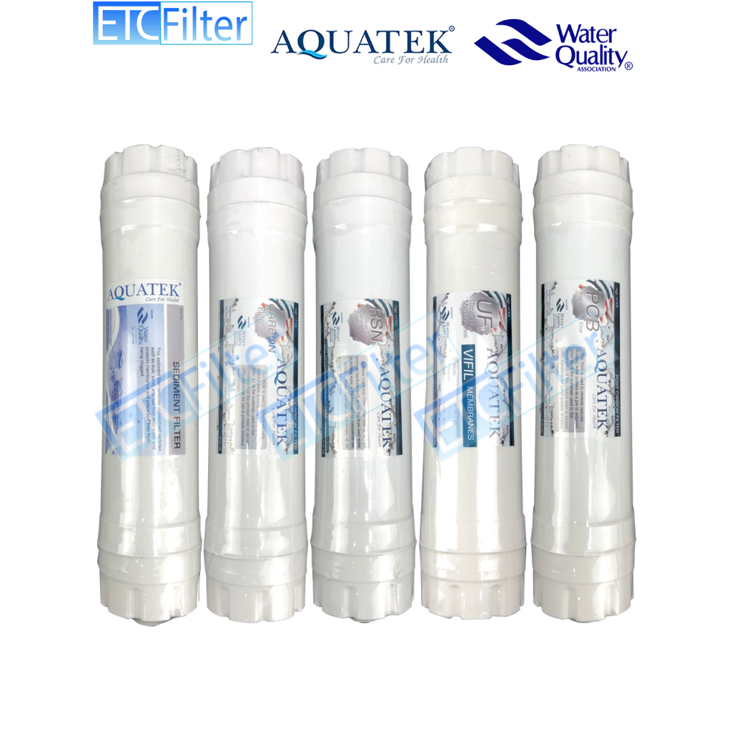 AQUATEK exma ไส้กรอง inline 12 นิ้ว เกลียว 5 ชนิด