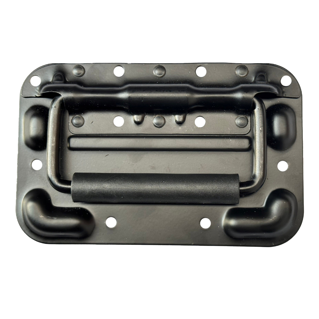 มือจับเบ้าลอยสีดำ  มือจับแร็ค ทำแร็ค ประกอบแร็ค กล่องใส่อุปกรณ์​  มือจับไม่เจาะไม้ หูหิ้วแร็ค หูหิ้ว