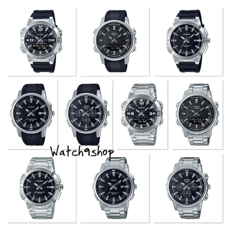 ￼CASIO ของแท้รับประกัน 1 ปี นาฬิกาผู้ชาย รุ่น AMW-870 / AMW-880 / MTP-E172 / MTP-E505 / MTP-E505D