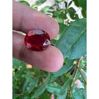 lab Ruby 10x8mm oval shape 2 pieces