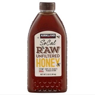 Kirkland signature 🇺🇲 น้ำผึ้ง 💯,% raw unfiltered honey products of usa.. 1.36g.