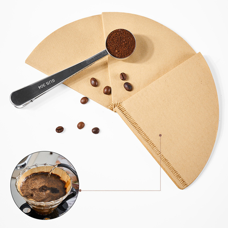 ⭐ กระดาษดริป (100 แผ่น) ทรง V/U ก้นแหลม กระดาษกรองกาแฟ Drip Coffee Paper Filter V/U Shape