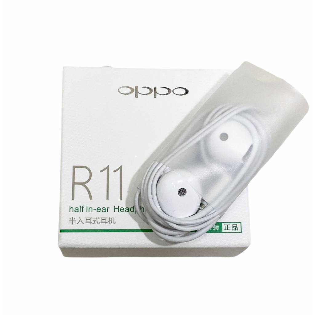 หูฟัง สนทนา ฟังเพลงได้ OPPO ของแท้ Original Oppo Jack 3.5มม. เสียงดีมาก ใช้ได้หลายรุ่น เช่น A3S A5S R15 R17 A72 A7