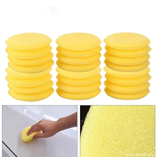 ฟองน้ำกลมเหลือง ขัดสีรถ