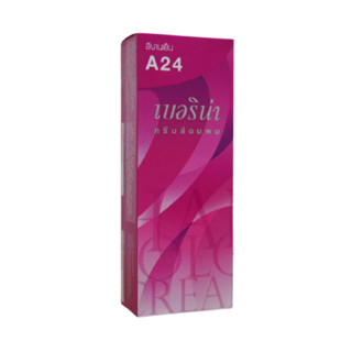 Berina - A24 สีย้อมผม สีบานเย็น ยาย้อมผม W.200 รหัส.BerinaA24