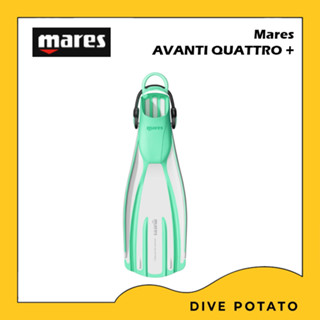 Mares Fins AVANTI QUATTRO + for Scuba Diving ฟินดำน้ำ ตีนกบดำน้ำ ตีนกบดำน้ำลึก ตีนกบเปิดข้อเท้าใส่กับบูท