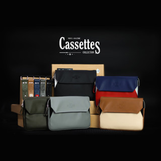 ใช้โค้ดลด2ต่อ ทักแชทเลย / CASSETTES กระเป๋าสะพายข้าง แบรนด์ 8910 ขนาดใส่ ipad mini แบรนด์ไทย หนังPU ผ้าแคนวาส