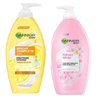 Garnier Bright Complete Extra Body Lotion Sakura 400ml การ์นิเย่ โลชั่น