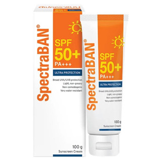 ถูกสุด Spectraban สเปคตร้าแบน เอสพีเอฟ 50+ 100กรัม. ผลิตภัณฑ์ป้องกันแสงแดดผิวหน้าและผิวกาย