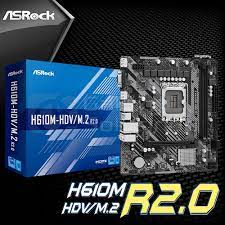 ฃ(H610M-HDV/M.2 R2.0) เมนบอร์ด ASRock Mainboard H610M-HDV/M.2 R2.0 DDR4 LGA-1700