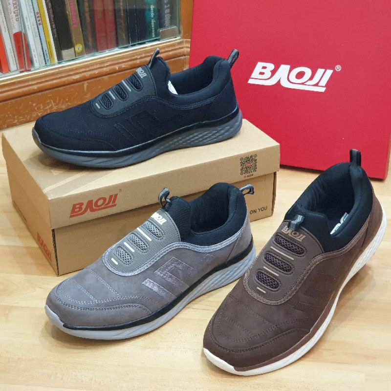 529 บาท (พร้อมส่ง)Baoji BJM454 ผ้าใบชายแบบสวม สุภาพเรียบร้อย ดำ เทา น้ำตาล 41-45 Men Shoes