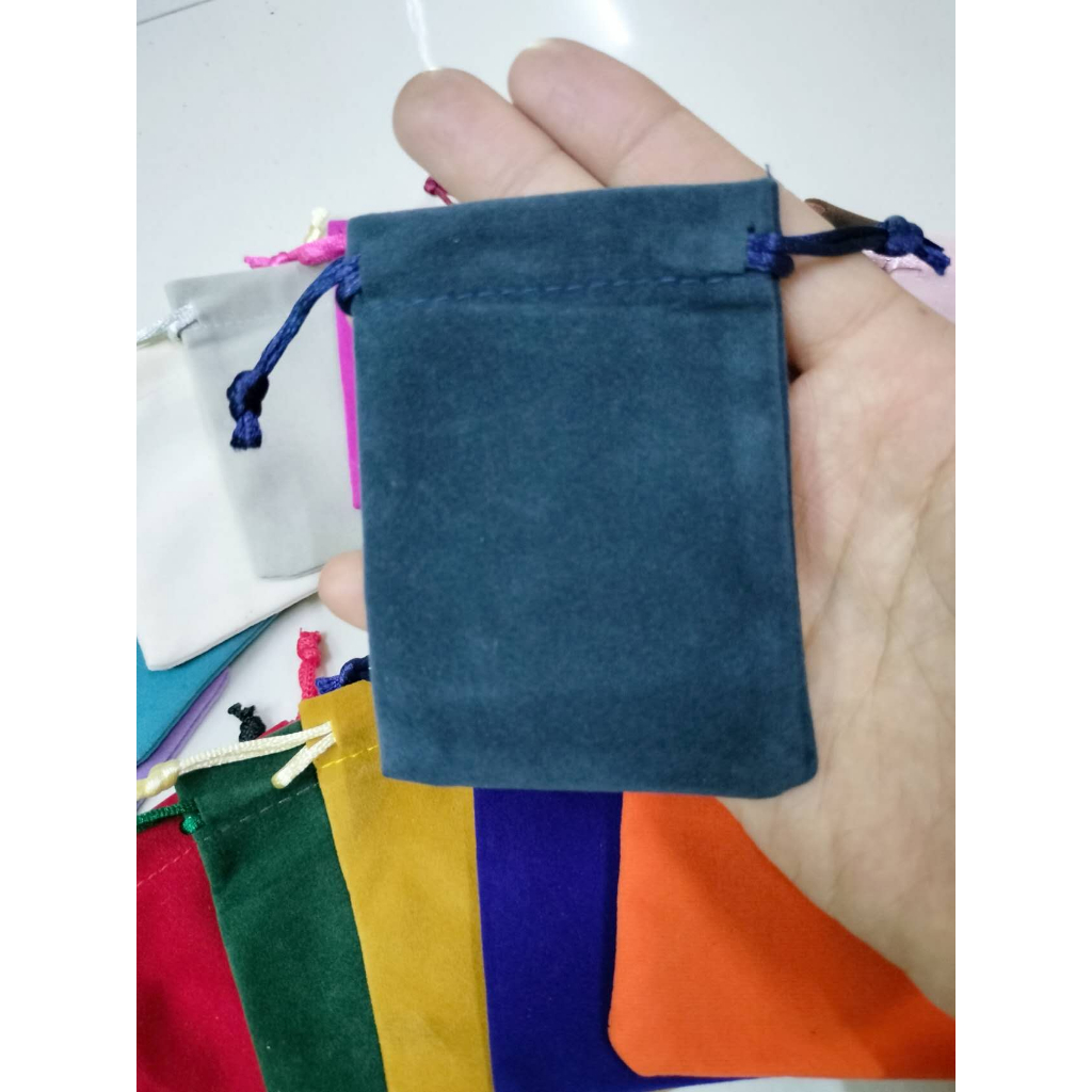 🌈STG🌈 พร้อมส่ง ถุงผ้า ถุงหูรูด ผ้ากำมะหยี่ ใส่เครื่องประดับ ของชำร่วยราคาถูก