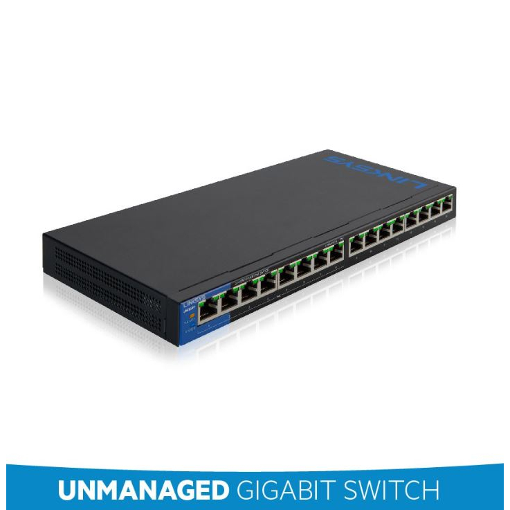 LINKSYS LGS116P 16-Port Unmanaged Gigabit Switch รองรับ PoE เน็ตเวิร์คสวิตช์สำหรับธุรกิจ LGS116P-AP