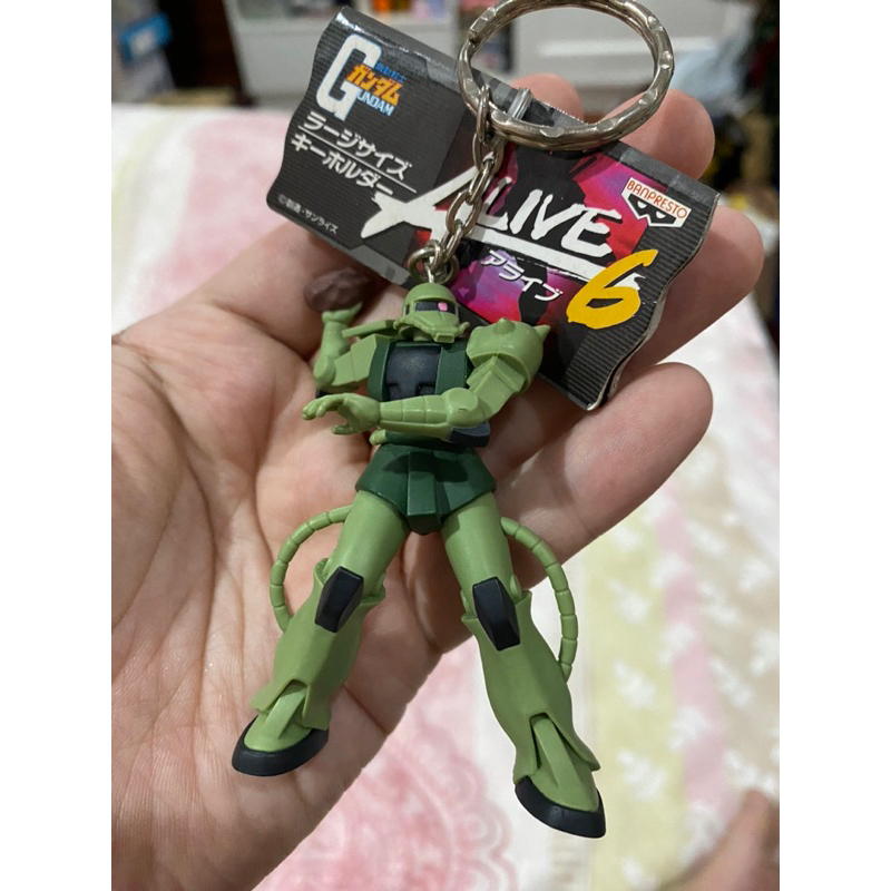 Banpresto 2009 Gundam Large Size Key Holder Live Vol. 6 Figure Keychain - MS-06 Zaku II l พวงกุญแจ ก