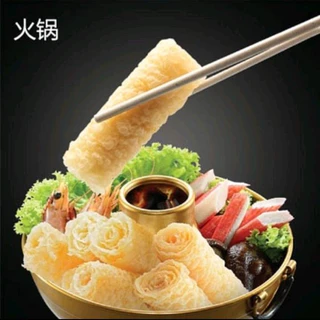 ฟองเต้าหู้ม้วนทอด อร่อย ทานคู่ชาบู สุกี้ หม้อไฟจีน สะดวกพร้อมต้ม ฟองเต้าหู้ม้วน 120g 响铃卷 พร้อมส่ง