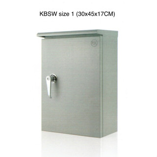 KJL ตู้กันน้ำมีหลังคา รุ่น KBSW SIZE1 ขนาด30x45x17CM ฝา1ชั้น มีหลังคา IP44 ยี่ห้อ KJL