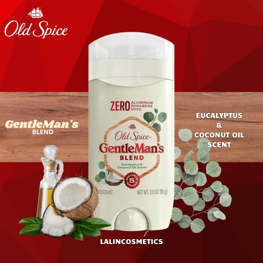 OLD SPICE GENTLEMAN'S BLEND กลื่น EUCALYPTUS&COCONUT โรลออน ระงับกลิ่นกาย ปกป้องนาน 48 ชม.ของแท้100% สินค้านำเข้าจาก USA