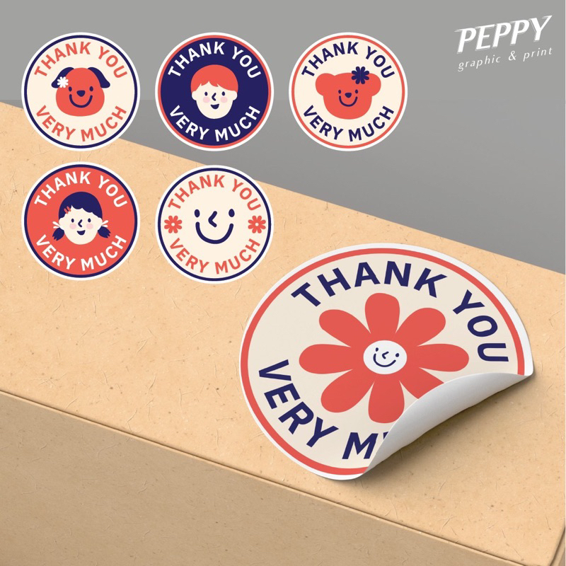 20 แถม 1 🤍สติ๊กเกอร์ขอบคุณ thank you สุดน่ารัก แนวเอิร์ธโทน ขนาด 3.35x3.35 cm ได้ 32 ชิ้น