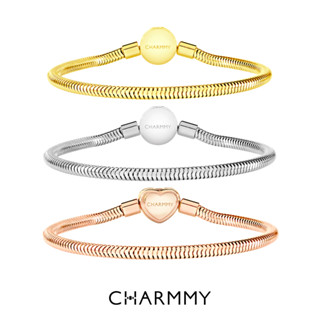 CHARMMY Ball lock Snake Chain Bracelet สร้อยข้อมือแสตนเลส