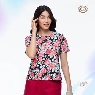 C&amp;D เสื้อผู้หญิง Cotton ผ้าใยธรรมชาติเนื้อเรียบ บางเบา สัมผัสนุ่ม ใส่สบาย (CZ2NRE)