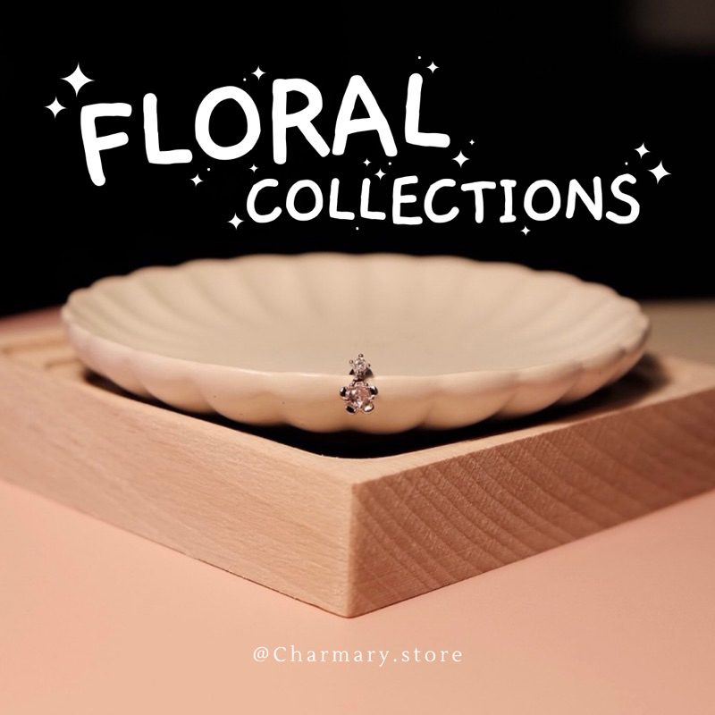 [สินค้าพร้อมส่ง ] จิวหู Floral Collection