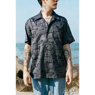 Simple&amp;Raw - เสื้อเชิ้ต BH749 BlueHawaii Shirts (Black)