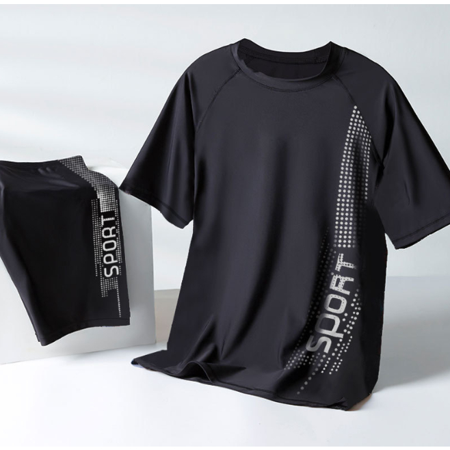 ชุดว่ายน้ำผู้ชาย เสื้อ+กางเกงขาสั้น (พร้อมส่ง) รุ่น Mix172