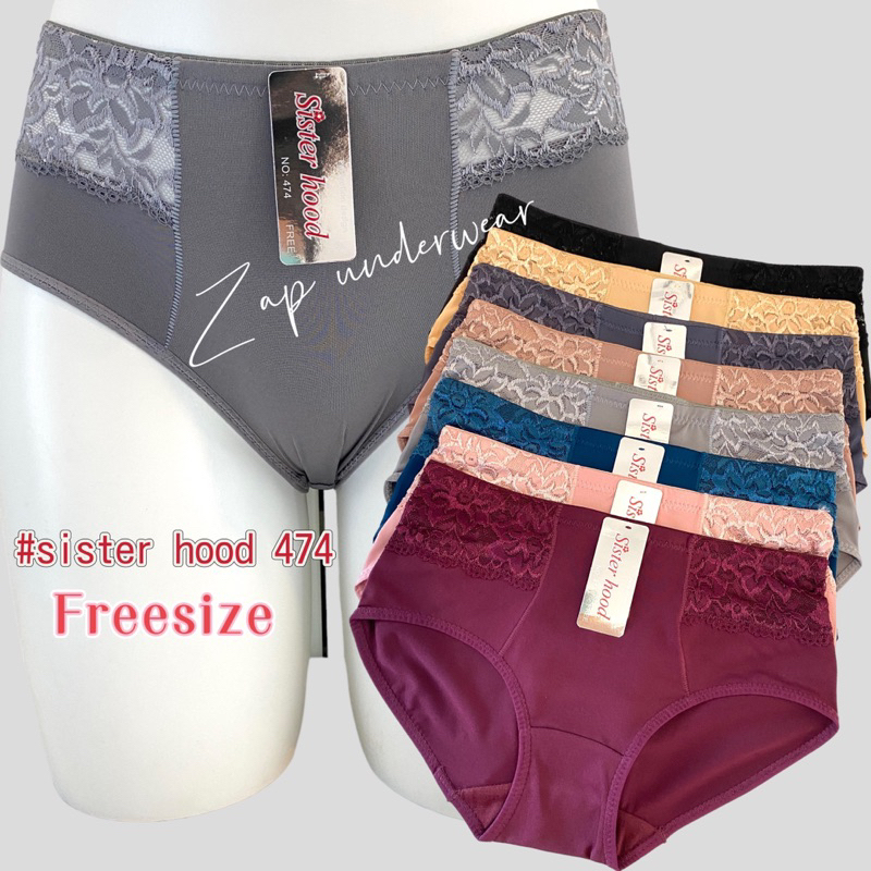 กางเกงใน sister hood 474 ขอบเอวลูกไม้ ผ้าลื่น ใส่สบาย