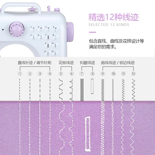 จักรเย็บผ้าไฟฟ้า 12ตะเข็บ ระบบด้ายคู่ Sewing machine จักรเย็บผ้ามินิ เครื่องจักรเย็บผ้า