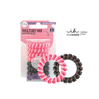 invisibobble  ยางรัดผม  รุ่น Extra Hold Pink-Brown (8pc)