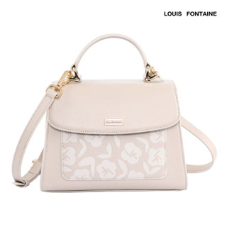 Louis Fontaine กระเป๋าถือ+สายสะพายยาว รุ่น Lucy - สีครีม ( LFH0152_CR )