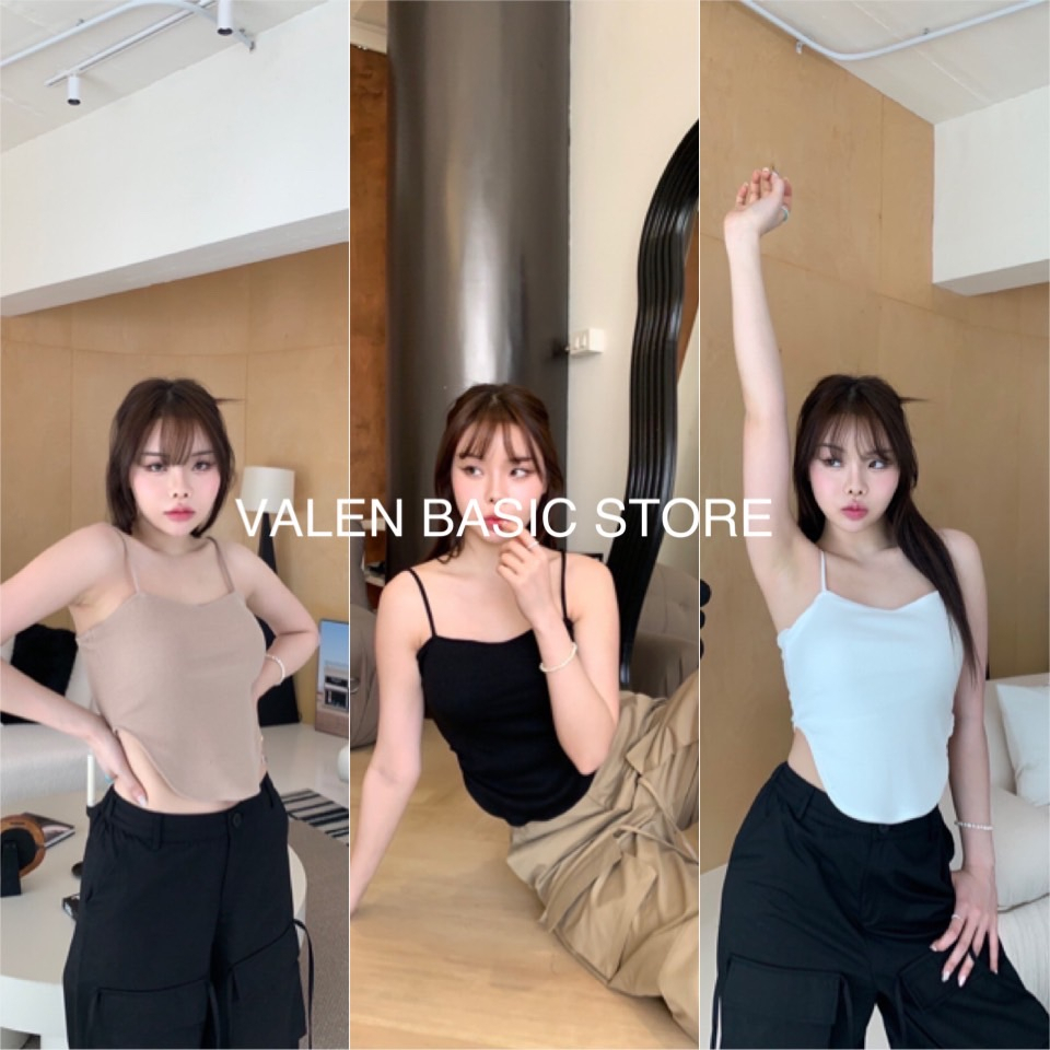 Top Everyday สายเดี่ยวผ้าร่อง สุดชิค VALEN BASIC STORE