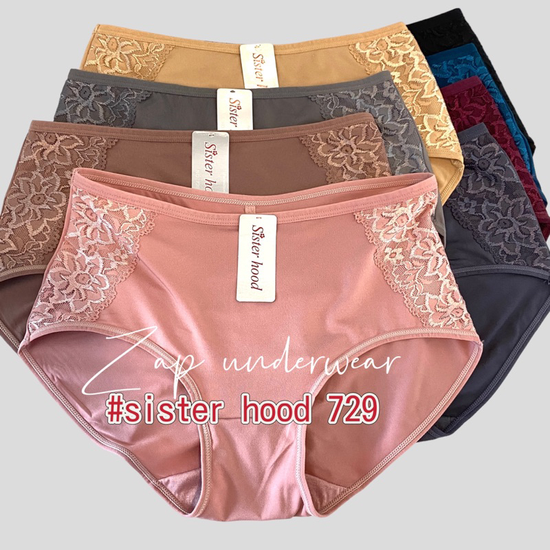 กางเกงใน sister hood 729 ยกก้น เอวกลาง ใส่สบาย เต็มก้น ลูกไม้สวย - รูปที่ 2