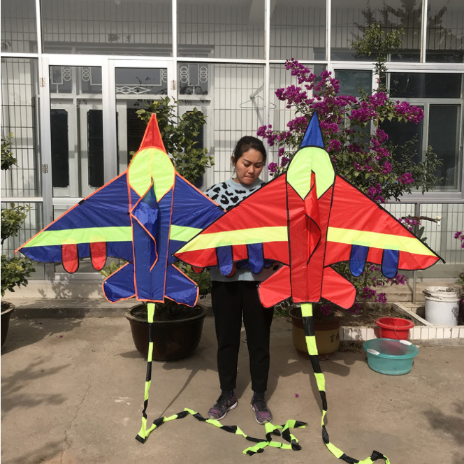 ว่าว ว่าวเครื่องบิน  สีสดใส ว่าวเครื่องบิน  ขนาด 1.45เมตร เเถมเชือก100เมตร พร้อมส่ง