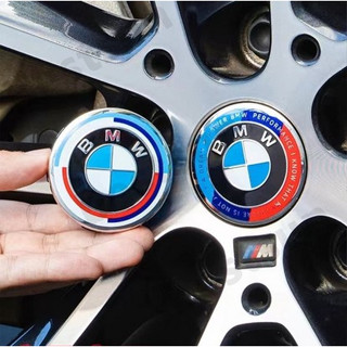 4 ชิ้น โลโก้ดุมล้อ บีเอ็ม ขนาด 6.8 เซนต์ BMW 50th Anniversary Wheel Hub Logo X1 X3 3 5 6 7 Series GT E36 E39 F10