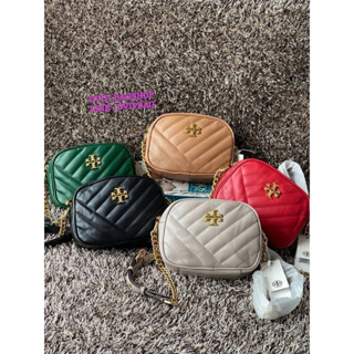 Tory Burch KIRA CHEVRON SMALL CAMERA BAG แท้ FACTORY OUTLET