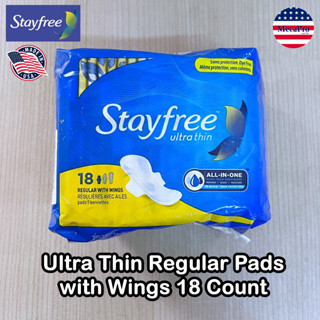 Stayfree® Ultra Thin Regular Pads with Wings 18 Count ผ้าอนามัยแบบมีปีก มาปกติ