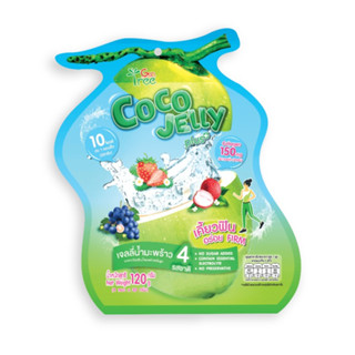 CoCo Jelly plus เจลลี่ น้ำมะพร้าว ผสมบุก เเละ คอลลาเจน บรรจุซอง ขนาด 120 กรัม
