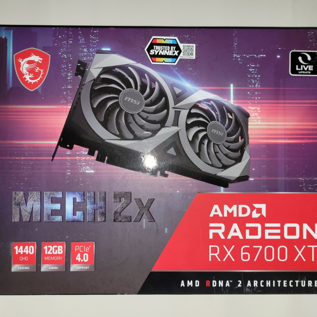 การ์ดจอ msi AMD Radeon RX 6700 XT (มือสองใช้งานน้อยมาก)