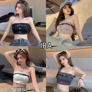 BY IRa (3103) Cotton basic tube top ท็อปเกาะอกครึ่งตัวสุดต๊าชช ดีเลทเข็มขัดหน้าสุดเก๋ y2k