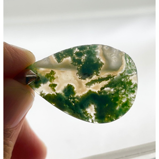 1 Pc หินธรรมชาติMoss agate เกรดพรีเมี่ยมมาจากอินโดนีเซีย