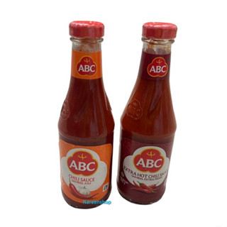 ABC ซอสอินโด ซอสเผ็ด chili sauce sambal asli ขนาด 395 ml แบบรสเผ็ด และเผ็ดมาก ขวดแก้ว