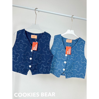 Denim เสื้อกั๊ก ผ้ายีนส์ปักลายดอกไม้💞💖🌻
